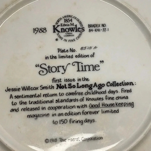 Edwin Knowles "Story Time" Limited Edition Plate - Picture 2 of 2